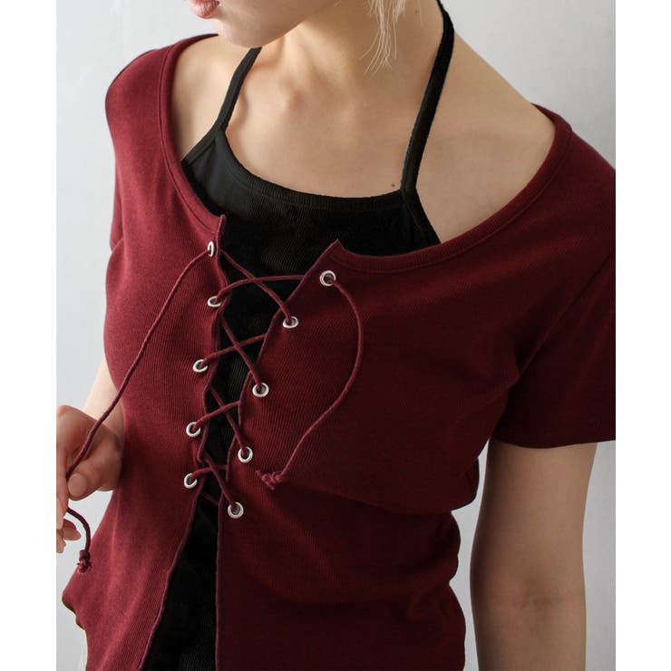 レ－スアップフェイクレイヤ－ドトップス | SpRay | 詳細画像41 