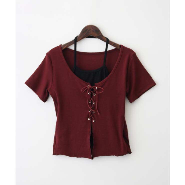 レ－スアップフェイクレイヤ－ドトップス | SpRay | 詳細画像43 