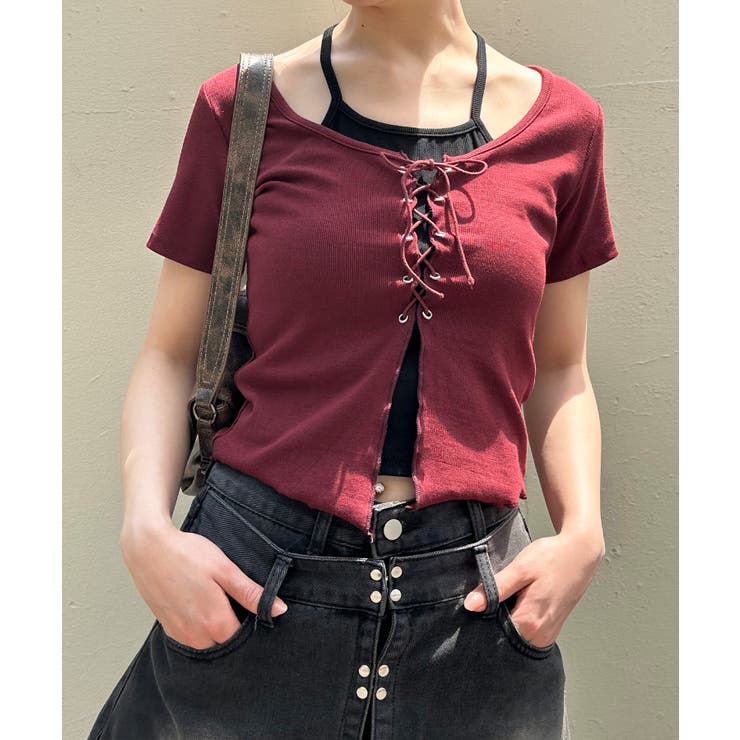 レ－スアップフェイクレイヤ－ドトップス | SpRay | 詳細画像46 