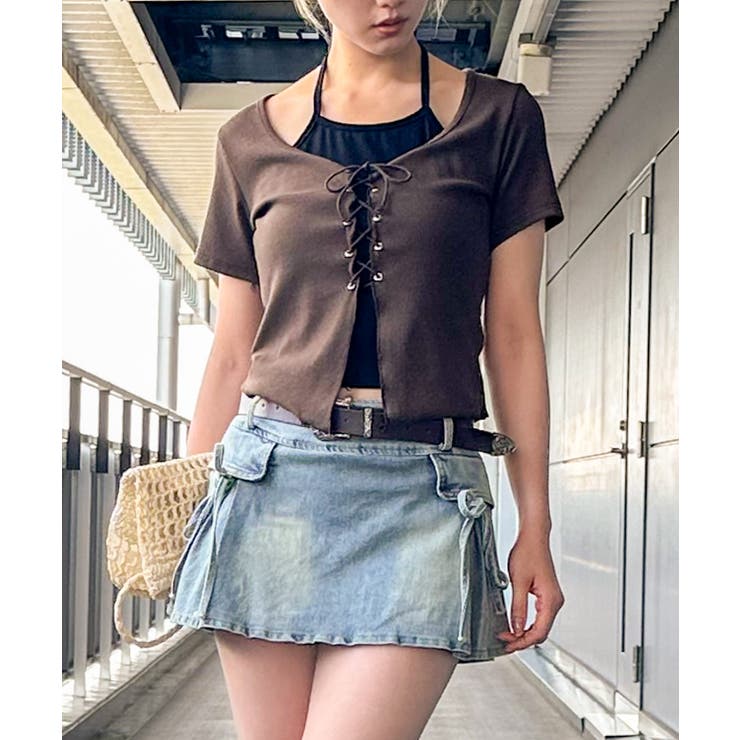 レ－スアップフェイクレイヤ－ドトップス | SpRay | 詳細画像50 