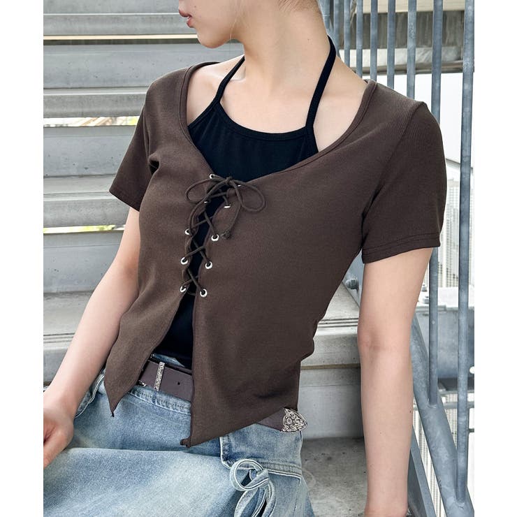 レ－スアップフェイクレイヤ－ドトップス | SpRay | 詳細画像54 