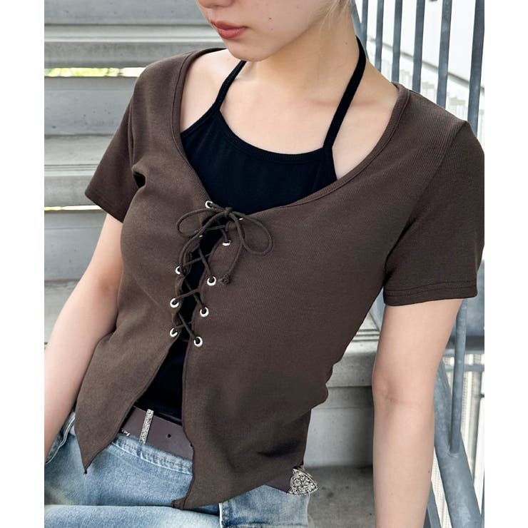 レ－スアップフェイクレイヤ－ドトップス | SpRay | 詳細画像55 