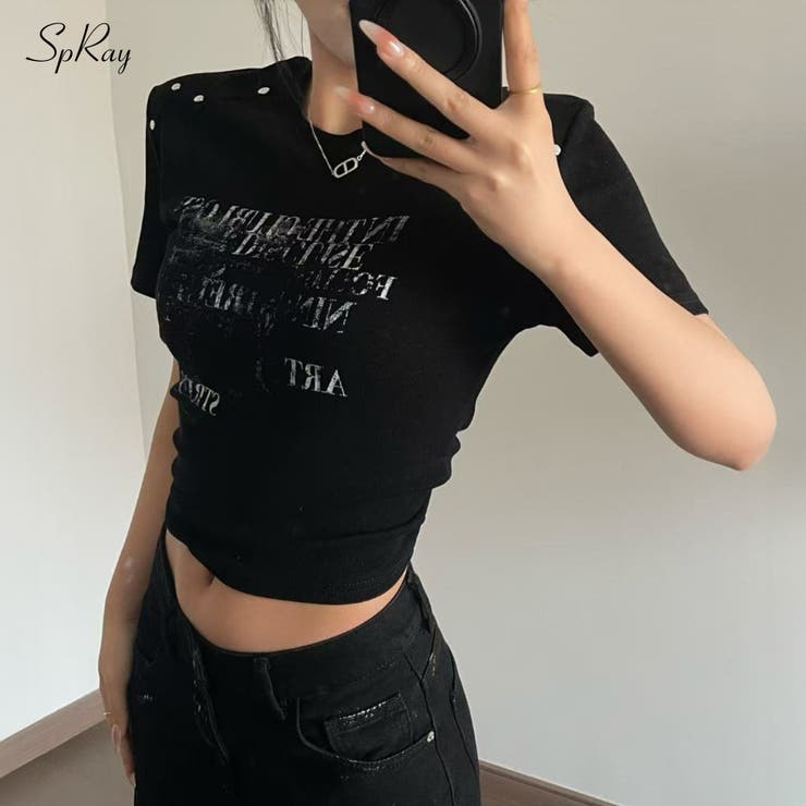 かすれロゴちびTシャツ[品番：SPRW0010483]｜SpRay（スプレイ