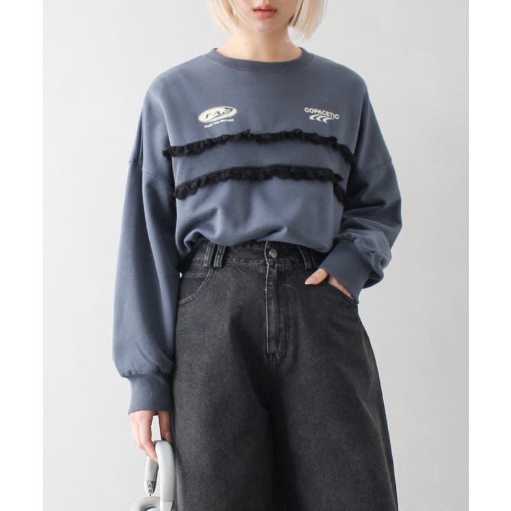 ロゴ刺繍レーススウェット[品番：SPRW0010455]｜SpRay（スプレイ