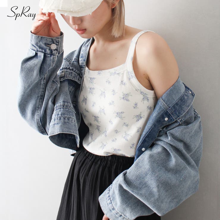 小花柄カップ付キャミソール[品番：SPRW0010576]｜SpRay