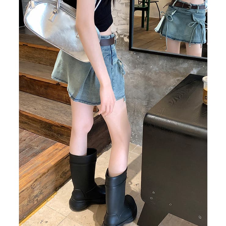 リボンデニムミニスカート | SpRay | 詳細画像9 