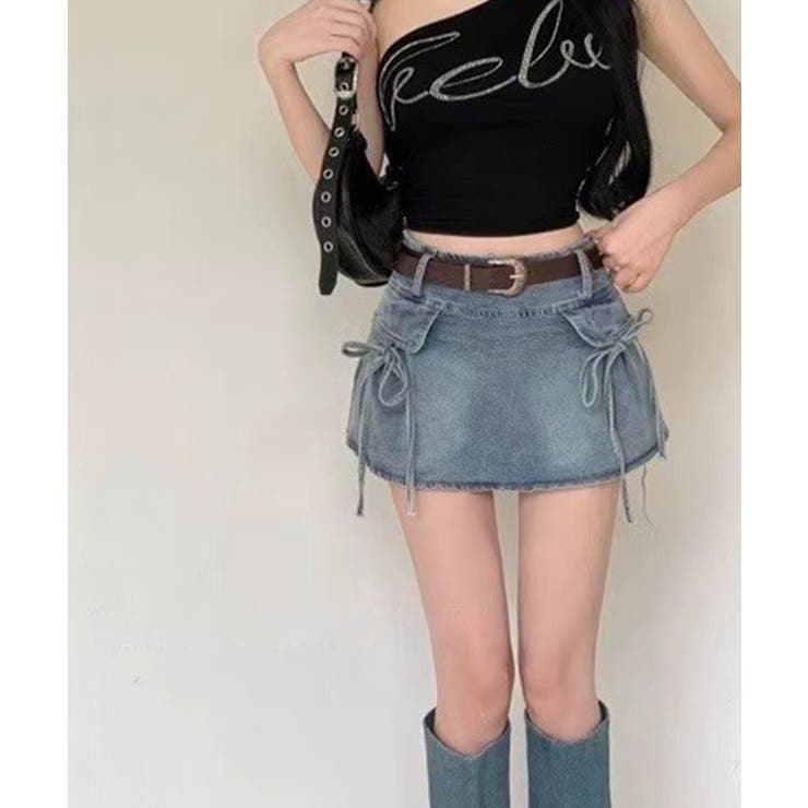 リボンデニムミニスカート | SpRay | 詳細画像10 