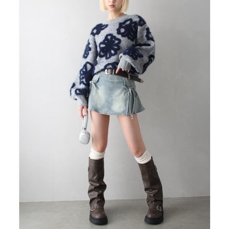 リボンデニムミニスカート | SpRay | 詳細画像12 