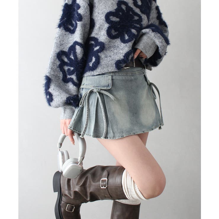 リボンデニムミニスカート | SpRay | 詳細画像13 