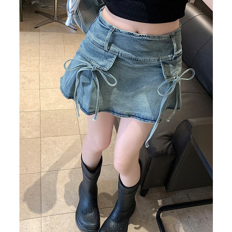 リボンデニムミニスカート | SpRay | 詳細画像5 