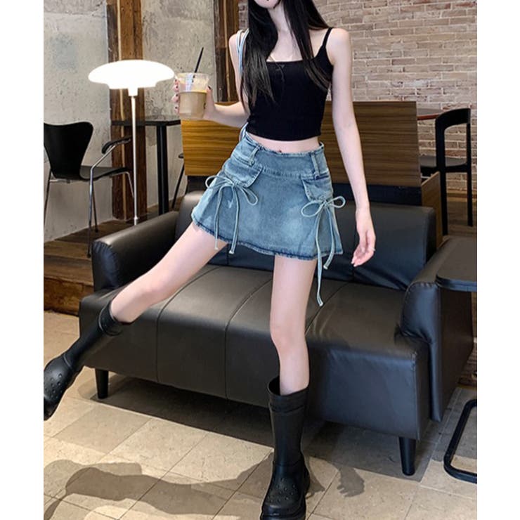 リボンデニムミニスカート | SpRay | 詳細画像7 