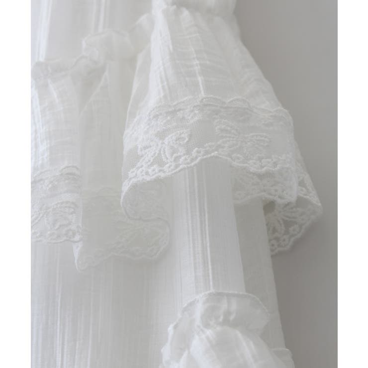 シワ加工フリルロングスカート[品番：SPRW0010568]｜SpRay