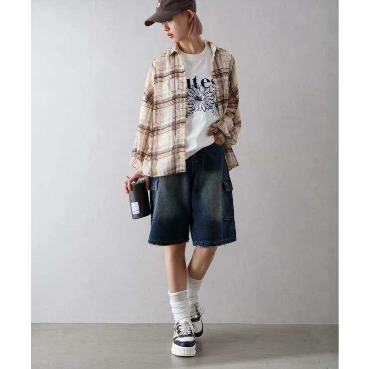 デニムカーゴハーフパンツ | SpRay | 詳細画像9