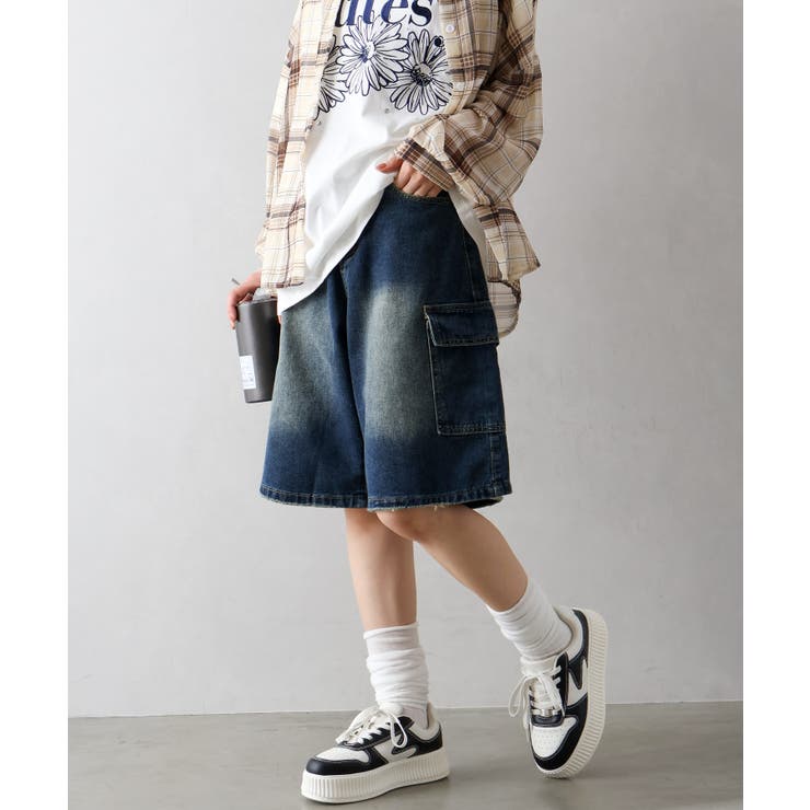 デニムカーゴハーフパンツ | SpRay | 詳細画像10