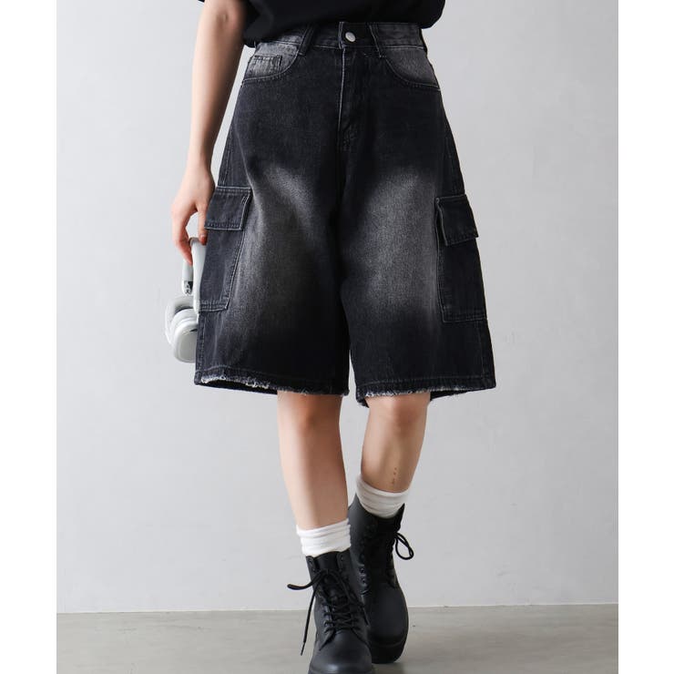 デニムカーゴハーフパンツ | SpRay | 詳細画像15