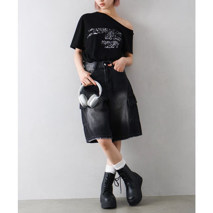 デニムカーゴハーフパンツ | SpRay | 詳細画像17