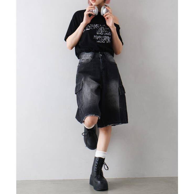 デニムカーゴハーフパンツ | SpRay | 詳細画像19