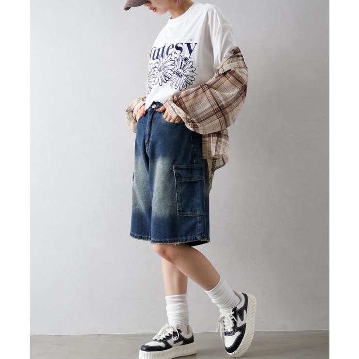 デニムカーゴハーフパンツ | SpRay | 詳細画像4