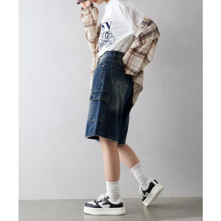 デニムカーゴハーフパンツ | SpRay | 詳細画像5