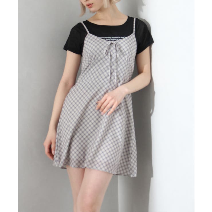 チェックミニキャミワンピース[品番：SPRW0010514]｜SpRay（スプレイ