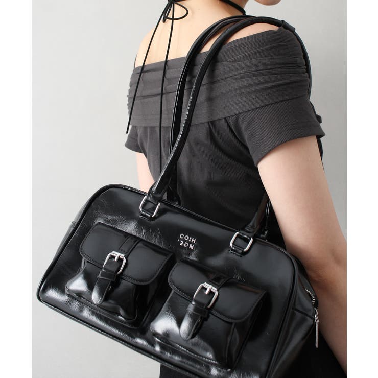 ブラック | ２ポケットショルダーバック | SpRay