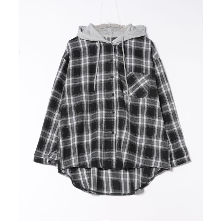 ビエラチェック切り替えフードシャツ | SpRay | 詳細画像33 