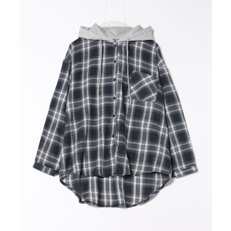 ビエラチェック切り替えフードシャツ | SpRay | 詳細画像34 