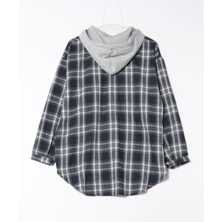 ビエラチェック切り替えフードシャツ | SpRay | 詳細画像35 