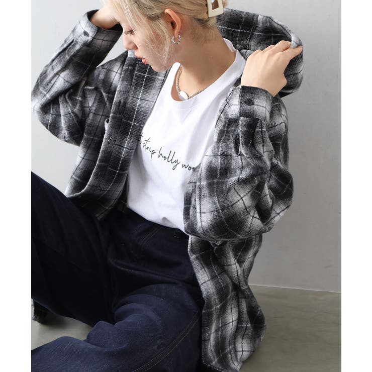 起毛チェックビックシャツ CREARE -LINO- 「ユニセックス商品」起毛 シャギーチェックビッグ