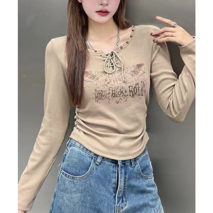 ライトベージュ | イーグルプリントスピンドルロンT | SpRay