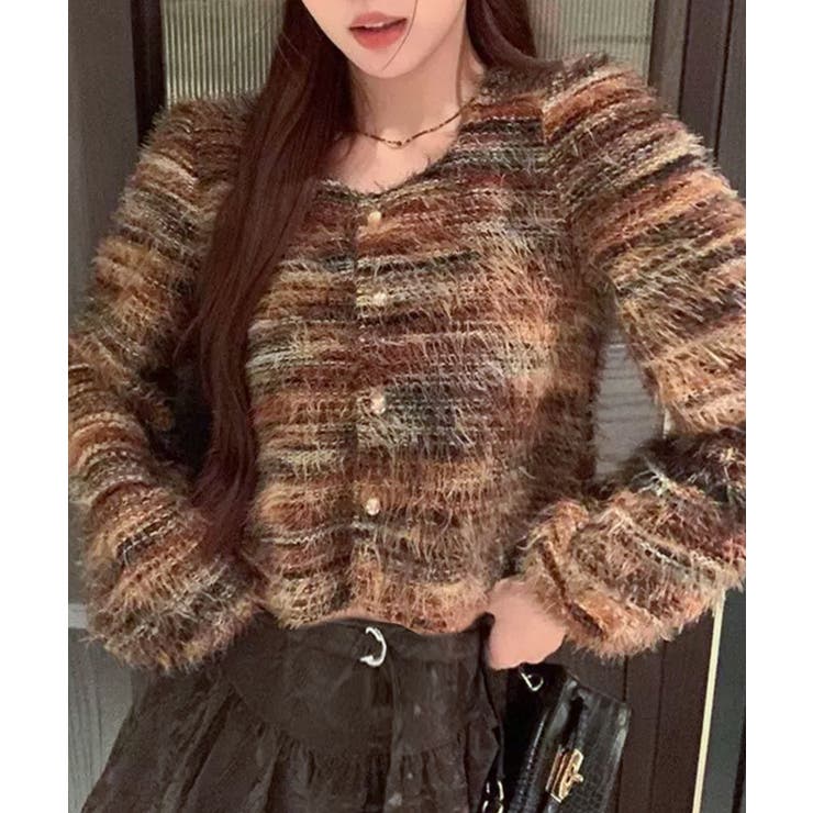 フェザーボーダーカーディガン | SpRay | 詳細画像8 