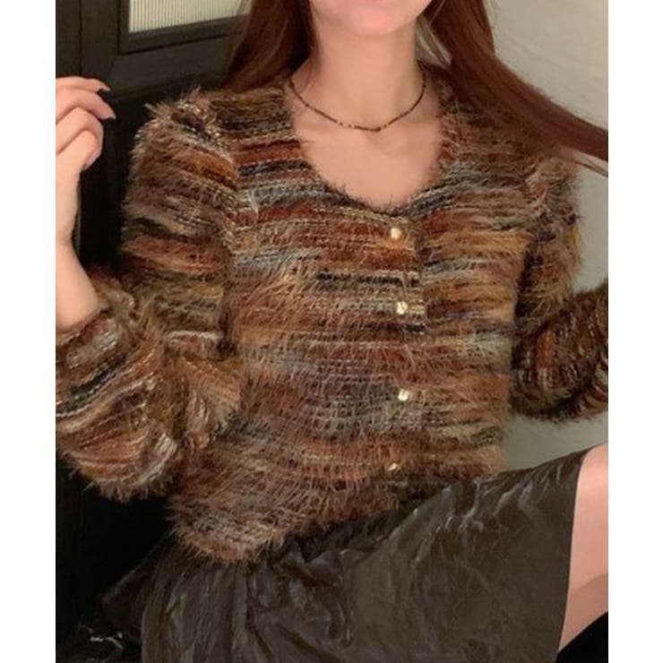 フェザーボーダーカーディガン | SpRay | 詳細画像9 