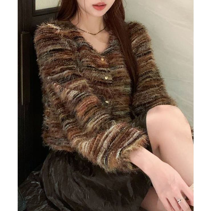 フェザーボーダーカーディガン | SpRay | 詳細画像10 