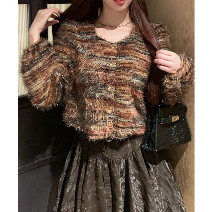 フェザーボーダーカーディガン | SpRay | 詳細画像14 