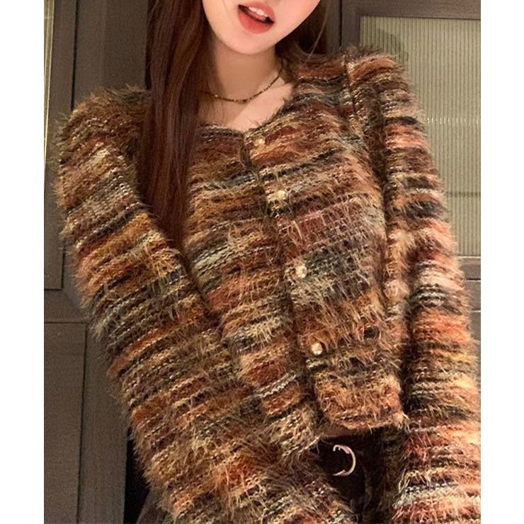 フェザーボーダーカーディガン | SpRay | 詳細画像16 