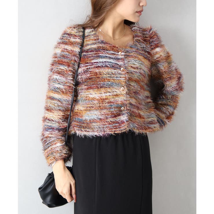 フェザーボーダーカーディガン | SpRay | 詳細画像17 