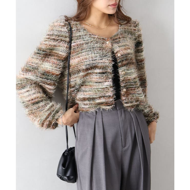 フェザーボーダーカーディガン | SpRay | 詳細画像23 