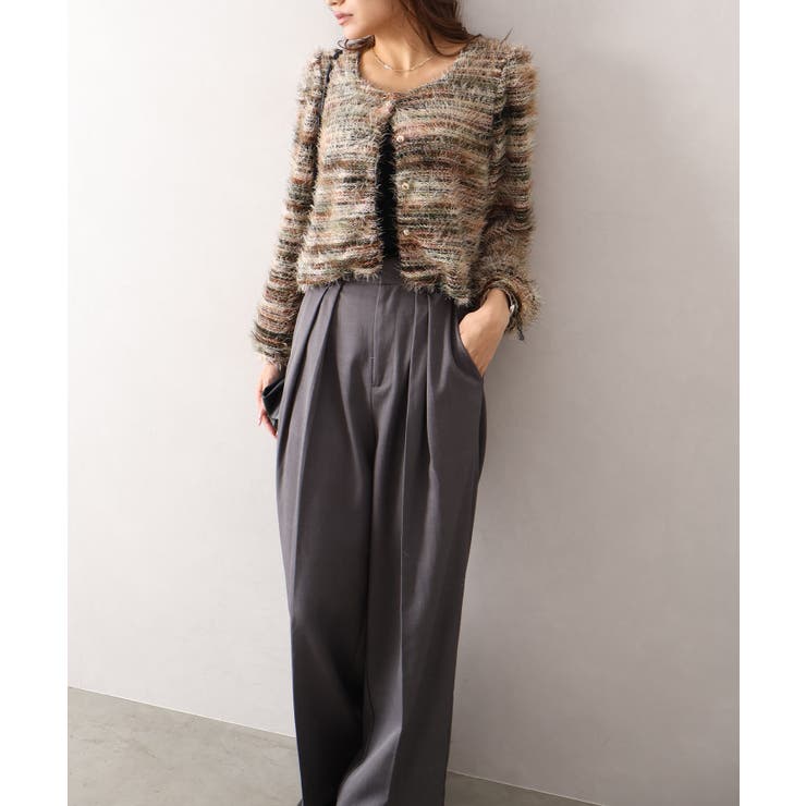 フェザーボーダーカーディガン | SpRay | 詳細画像25 