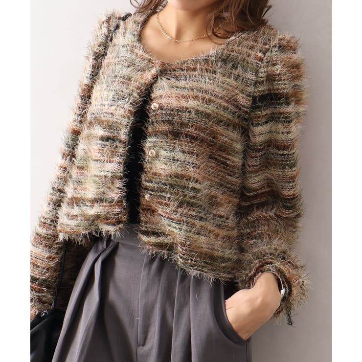 フェザーボーダーカーディガン | SpRay | 詳細画像26 