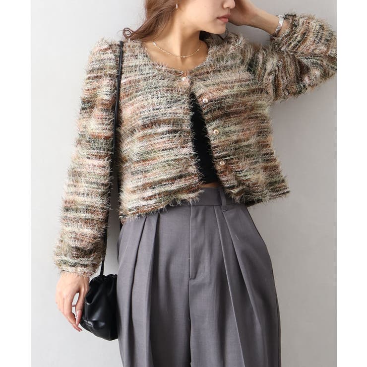 フェザーボーダーカーディガン | SpRay | 詳細画像27 