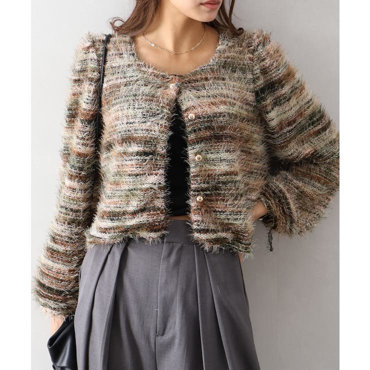 フェザーボーダーカーディガン | SpRay | 詳細画像28 