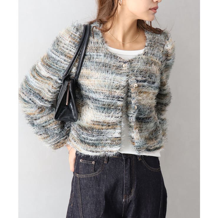 フェザーボーダーカーディガン | SpRay | 詳細画像32 