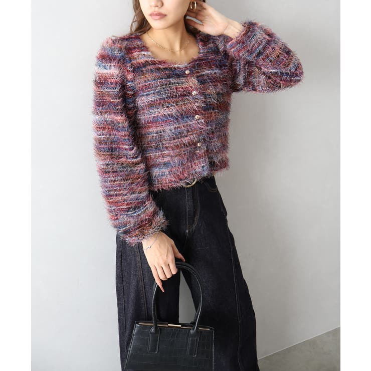 フェザーボーダーカーディガン | SpRay | 詳細画像37 