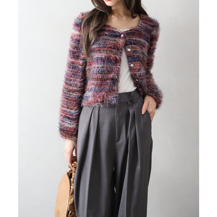 フェザーボーダーカーディガン | SpRay | 詳細画像40 