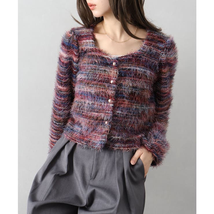 フェザーボーダーカーディガン | SpRay | 詳細画像41 