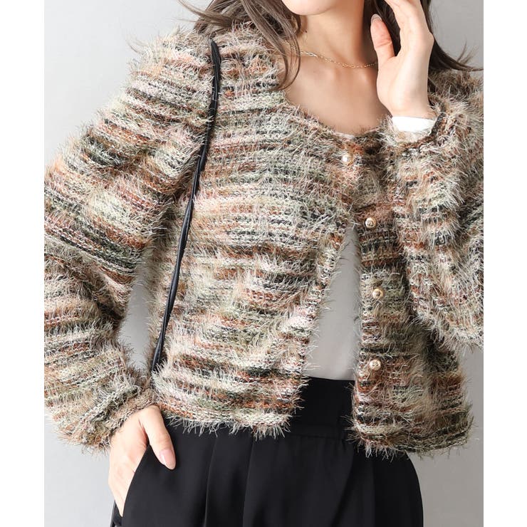 フェザーボーダーカーディガン | SpRay | 詳細画像45 