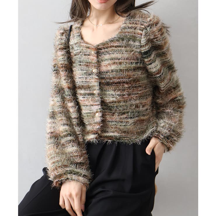 フェザーボーダーカーディガン | SpRay | 詳細画像46 