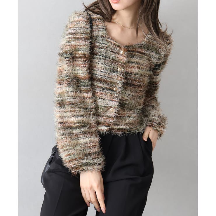 フェザーボーダーカーディガン | SpRay | 詳細画像47 