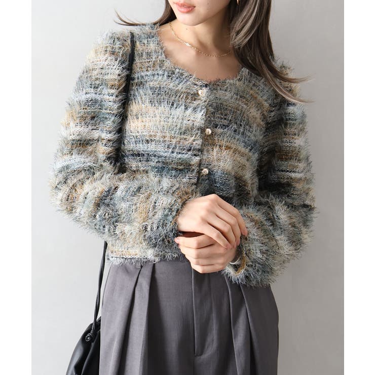 フェザーボーダーカーディガン | SpRay | 詳細画像48 