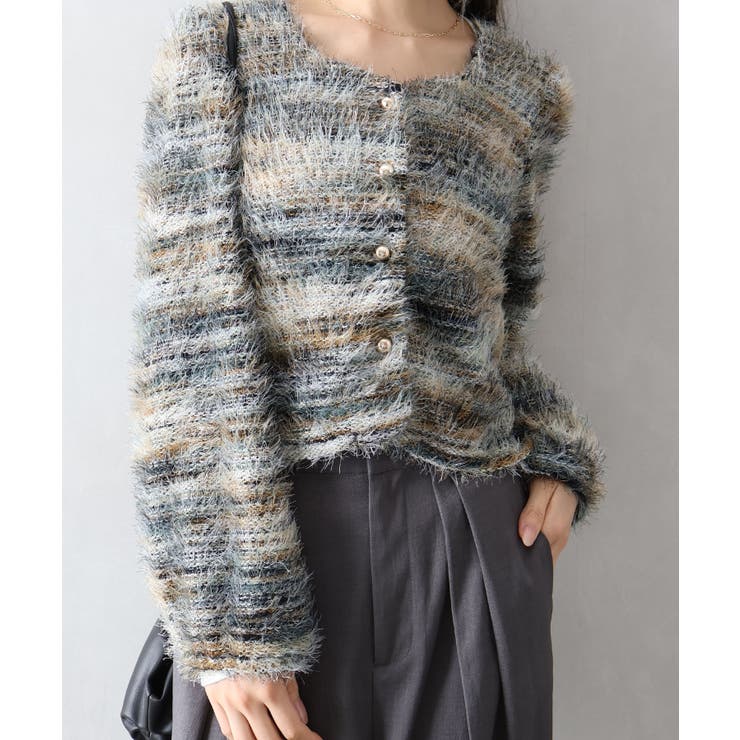 フェザーボーダーカーディガン | SpRay | 詳細画像51 